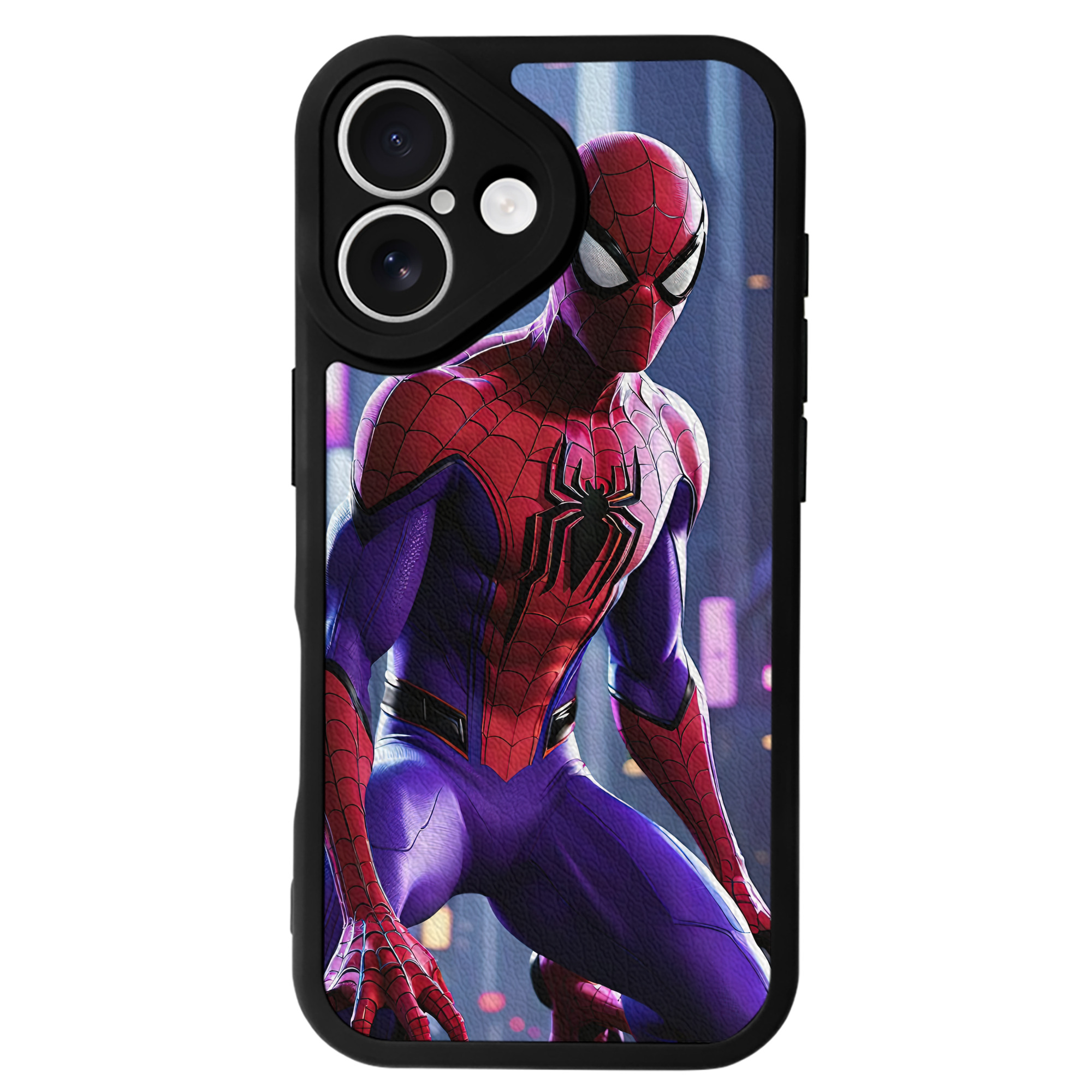 Spider Man スパイダーマン 【iPhone 16シリーズ対応】シリコンスマホケース（レザー調） 材質：シリコン